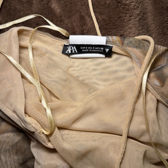 ZARA Shell Print Silk Mesh Dress - Picture 4 of 5